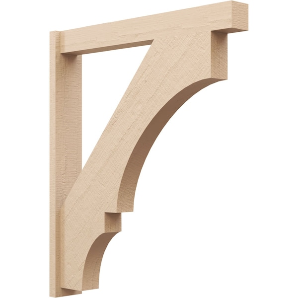 Ekena Millwork 5 1/2-in W x 36-in D x 42-in H Balboa Block Rough Cedar Woodgrain TimberThane Outlooker, Primed Tan OUTUR055X36X42BOA44RCPR - main